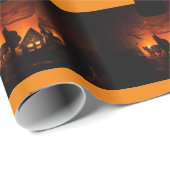 Halloween Wrapping Paper, Black Cat Geschenkpapier (Rolleneckpunkt)