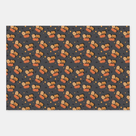 Halloween Wrapping Paper Bundle Geschenkpapier Set (Vorderseite 3)