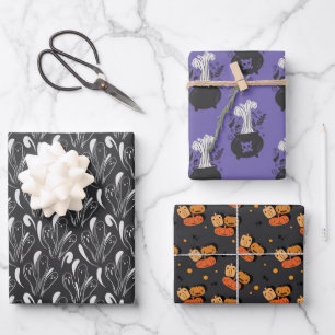 Halloween Wrapping Paper Bundle Geschenkpapier Set