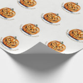 Halloween Wrapping Paper - Carved Pumpkin, Custom Geschenkpapier (Ecke)