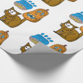 Halloween Wrapping Paper, Cat Geschenkpapier (Ecke)