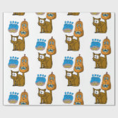 Halloween Wrapping Paper, Cat Geschenkpapier (Flach)