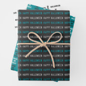 Halloween Wrapping Paper Flat Sheet Set 3 Geschenkpapier Set (Beispiel)