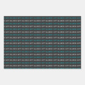 Halloween Wrapping Paper Flat Sheet Set 3 Geschenkpapier Set (Vorderseite)