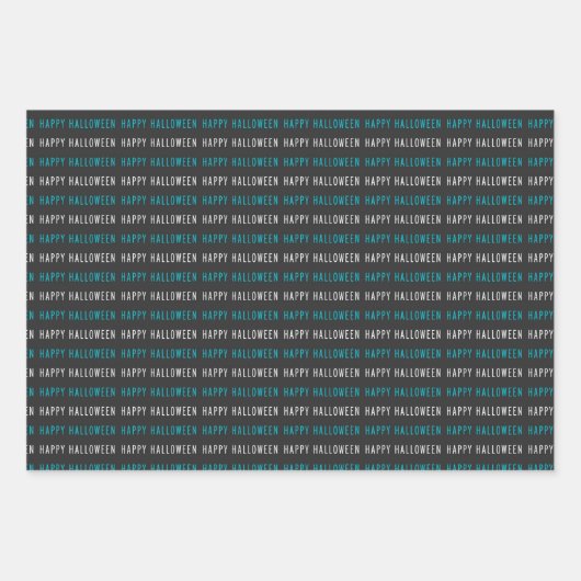 Halloween Wrapping Paper Flat Sheet Set 3 Geschenkpapier Set (Vorderseite)