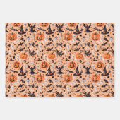 Halloween Wrapping Paper Flat Sheet Set 3 Geschenkpapier Set (Vorderseite 3)