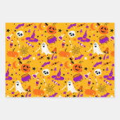 Halloween Wrapping Paper Flat Sheet Set 3 Geschenkpapier Set (Vorderseite 3)