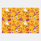 Halloween Wrapping Paper Flat Sheet Set 3 Geschenkpapier Set (Vorderseite)