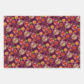 Halloween Wrapping Paper Flat Sheet Set 3 Geschenkpapier Set (Vorderseite 3)