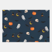 Halloween Wrapping Paper Flat Sheet Set 3 Geschenkpapier Set (Vorderseite)