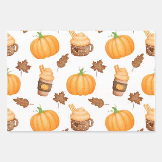 Halloween Wrapping Paper Flat Sheet Set 3 Geschenkpapier Set (Vorderseite 3)