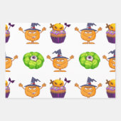 Halloween Wrapping Paper Flat Sheet Set 3 Geschenkpapier Set (Vorderseite 2)