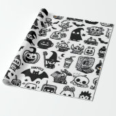 Halloween Wrapping Paper Geschenkpapier (Ungerollt)