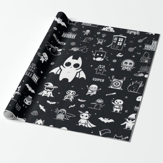 Halloween Wrapping Paper Geschenkpapier (Ungerollt)