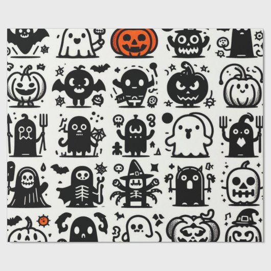 Halloween Wrapping Paper Geschenkpapier (Flach)
