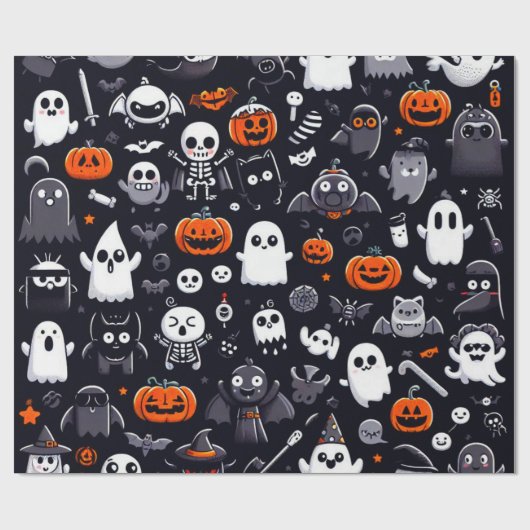 Halloween Wrapping Paper Geschenkpapier (Flach)