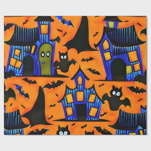 Halloween Wrapping Paper Geschenkpapier (Flach)
