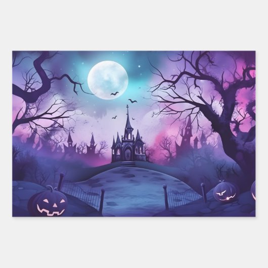 Halloween Wrapping Paper Geschenkpapier Set (Vorderseite 3)