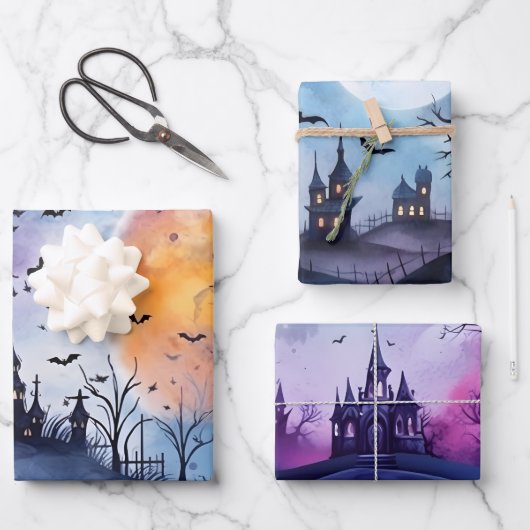 Halloween Wrapping Paper Geschenkpapier Set (Vorderseite)