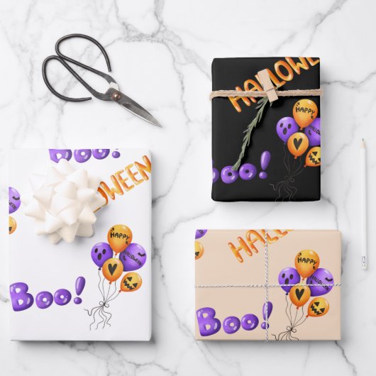 Halloween Wrapping Paper , Geschenkverpackung Geschenkpapier Set (Vorderseite)