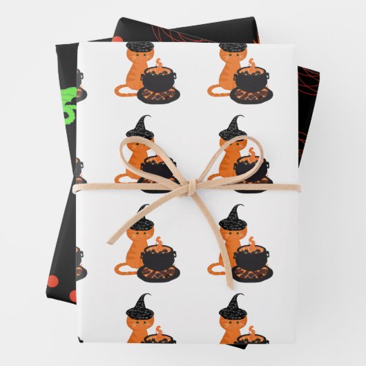 Halloween wrapping paper - mixed sheets geschenkpapier set (Beispiel)