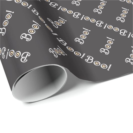 Halloween Wrapping Paper Niedlich BOO Geschenkpapi Geschenkpapier (Rolleneckpunkt)