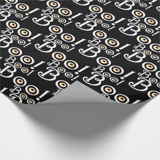 Halloween Wrapping Paper Niedlich BOO Geschenkpapi Geschenkpapier (Ecke)