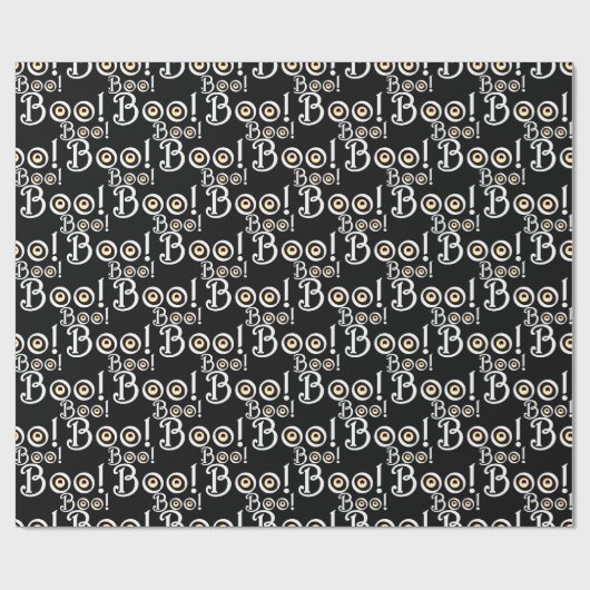 Halloween Wrapping Paper Niedlich BOO Geschenkpapi Geschenkpapier (Flach)