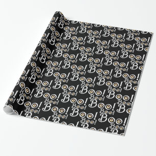 Halloween Wrapping Paper Niedlich BOO Geschenkpapi Geschenkpapier