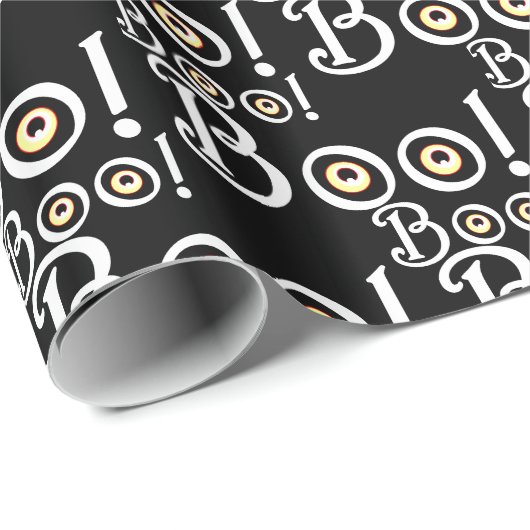 Halloween Wrapping Paper Niedlich BOO Geschenkpapi Geschenkpapier (Rolleneckpunkt)