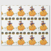 Halloween Wrapping Paper, Pumpkin Geschenkpapier (Flach)