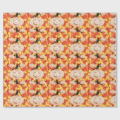 Halloween Wrapping Paper, Pumpkin Geschenkpapier (Flach)