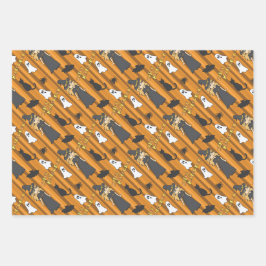 Halloween Wrapping Paper Set Geschenkpapier Set