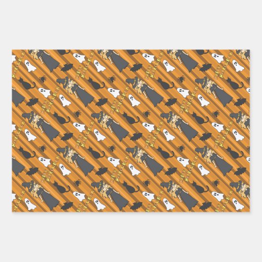 Halloween Wrapping Paper Set Geschenkpapier Set (Vorderseite)