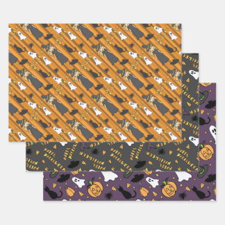 Halloween Wrapping Paper Set Geschenkpapier Set