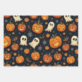 Halloween Wrapping Paper Sheets Geschenkpapier Set (Vorderseite)