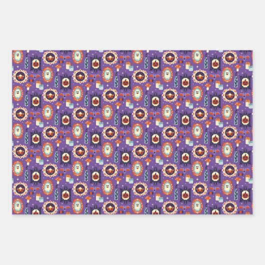 Halloween Wrapping Paper Sheets Geschenkpapier Set (Vorderseite)
