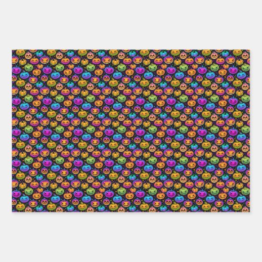 Halloween Wrapping Paper Sheets Geschenkpapier Set (Vorderseite 2)