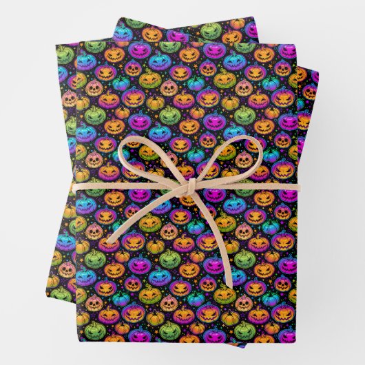 Halloween Wrapping Paper Sheets Geschenkpapier Set (Beispiel)