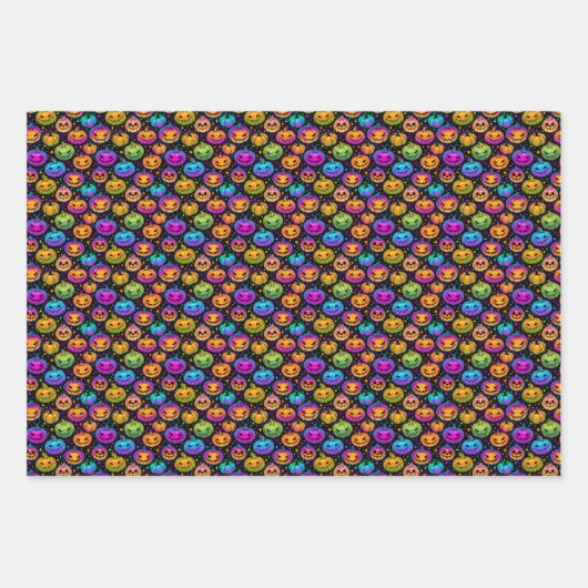 Halloween Wrapping Paper Sheets Geschenkpapier Set (Vorderseite)