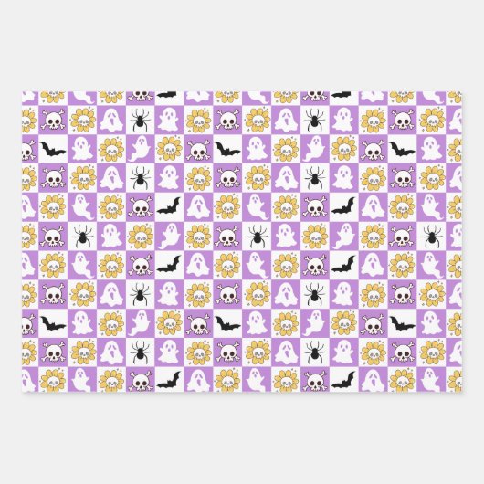 Halloween Wrapping Paper Sheets Set 3 Geschenkpapier Set (Vorderseite 2)