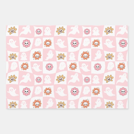 Halloween Wrapping Paper Sheets Set 3 Geschenkpapier Set (Vorderseite)