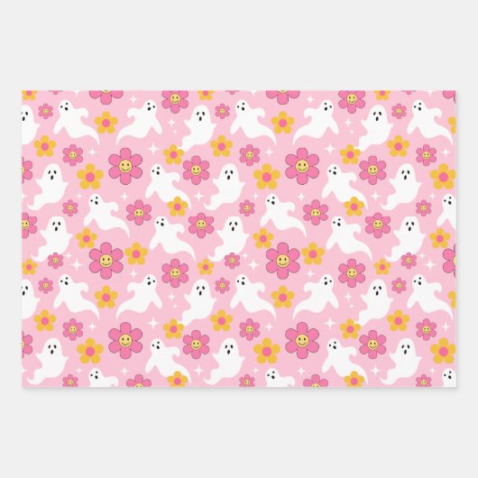 Halloween Wrapping Paper Sheets Set 3 Geschenkpapier Set (Vorderseite 3)