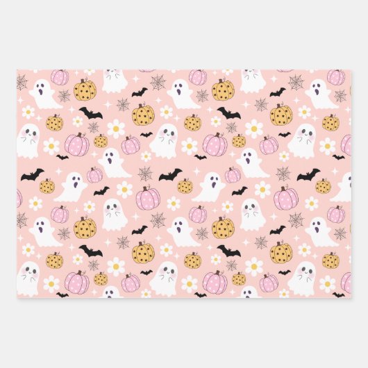 Halloween Wrapping Paper Sheets Set 3 Geschenkpapier Set (Vorderseite 2)