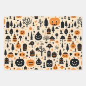 Halloween Wrapping Paper Sheets Set 3 Geschenkpapier Set (Vorderseite)