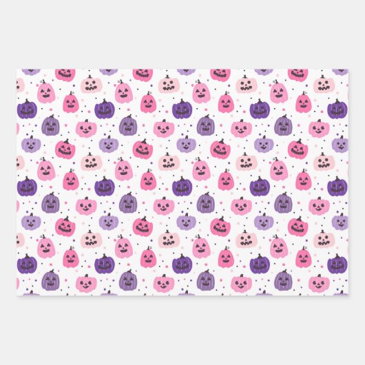 Halloween Wrapping Paper Sheets Set 3 Geschenkpapier Set (Vorderseite 3)