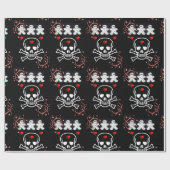 Halloween Wrapping Paper, Skull Geschenkpapier (Flach)