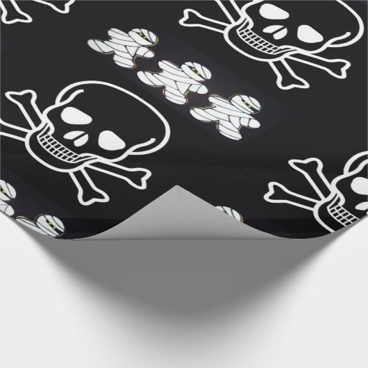 Halloween Wrapping Paper, Skull Geschenkpapier (Ecke)
