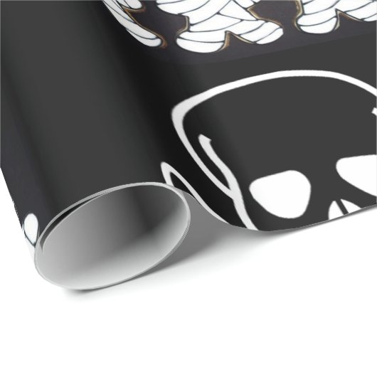 Halloween Wrapping Paper, Skull Geschenkpapier (Rolleneckpunkt)