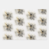 Halloween Wrapping Paper Skulls spinnen ghouls Geschenkpapier Set (Vorderseite)